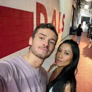 Anggun avec son danseur Adrien Caby pour "Danse avec les stars 2022". Septembre 2022.