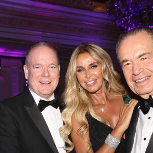 Exclusif - Le prince Albert II de Monaco, Nina Stevens, Mohamed Mansour - Soirée "Dreaming in Azur" organisée par Mr et Mme Ghirelli de la "Venetian Arts Foundation" au profit de la fondation Prince Albert II de Monaco à l'hôtel Hermitage de Monte-Carlo à Monaco le 1er octobre 2022. © Claudia Albuquerque/Bestimage 