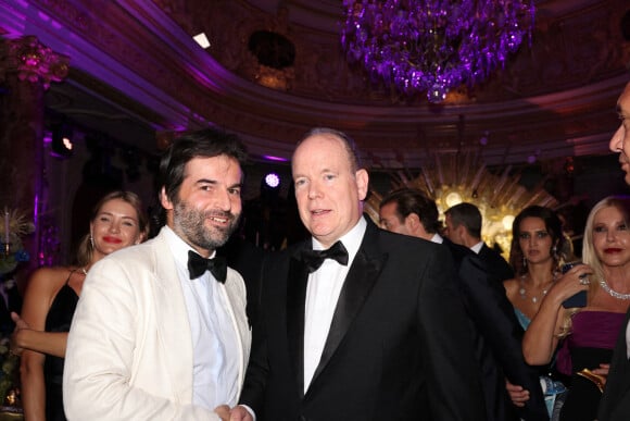 Exclusif - Eduardo Hatt, le prince Albert II de Monaco - Soirée "Dreaming in Azur" organisée par Mr et Mme Ghirelli de la "Venetian Arts Foundation" au profit de la fondation Prince Albert II de Monaco à l'hôtel Hermitage de Monte-Carlo à Monaco le 1er octobre 2022. © Claudia Albuquerque/Bestimage 