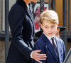 Catherine (Kate) Middleton, princesse de Galles,, Le prince George de Galles et La princesse Charlotte de Galles - Funérailles d'Etat de la reine Elizabeth II d'Angleterre, à Londres, Royaume Uni, le 19 septembnre 2022. 