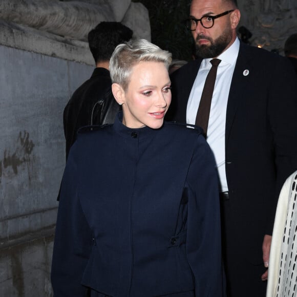 La princesse Charlène de Monaco au défilé Akris "Collection Prêt-à-Porter Printemps/Eté 2023" lors de la Fashion Week de Paris (PFW), le 1 octobre 2022. © Giancarlo Gorassini / Bestimage 