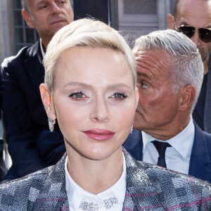 La princesse Charlène de Monaco - Front Row au défilé Louis Vuitton Collection Femme Prêt-à-porter Printemps/Eté lors de la Fashion Week de Paris (PFW). © Olivier Borde/Bestimage 