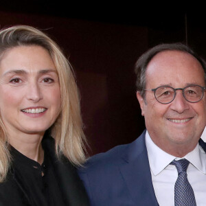 Exclusif - François Hollande et sa femme Julie Gayet - Cocktail pour l'inauguration de la Brasserie " Madame Brasserie " au 1er étage de La Tour Eiffel à Paris. Le 22 Septembre 2022.