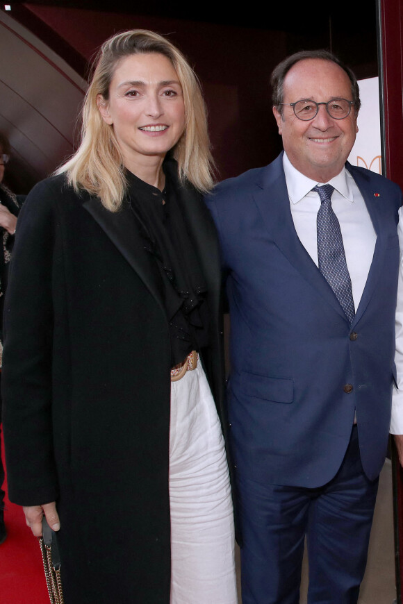 Exclusif - François Hollande et sa femme Julie Gayet - Cocktail pour l'inauguration de la Brasserie " Madame Brasserie " au 1er étage de La Tour Eiffel à Paris. Le 22 Septembre 2022.
