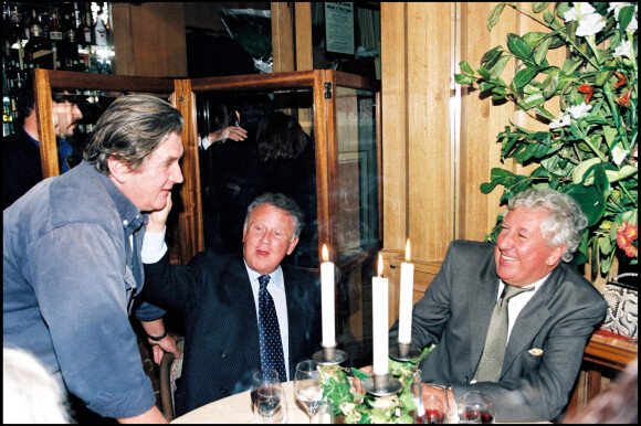 Olivier de Kersauson, Philippe Bouvard et Stéphane Collaro à l'anniversaire des 77 ans d'Eddie Barclay, à Paris