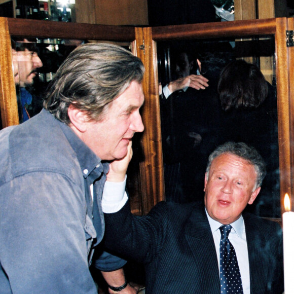 Olivier de Kersauson, Philippe Bouvard et Stéphane Collaro à l'anniversaire des 77 ans d'Eddie Barclay, à Paris