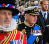 Le roi Charles III d'Angleterre, et Le prince Harry, duc de Sussex - Funérailles nationales de la reine Elizabeth II à Londres, Royaume Uni, le 19 septembre 2022. © Avalon/panoramic/Bestimage 