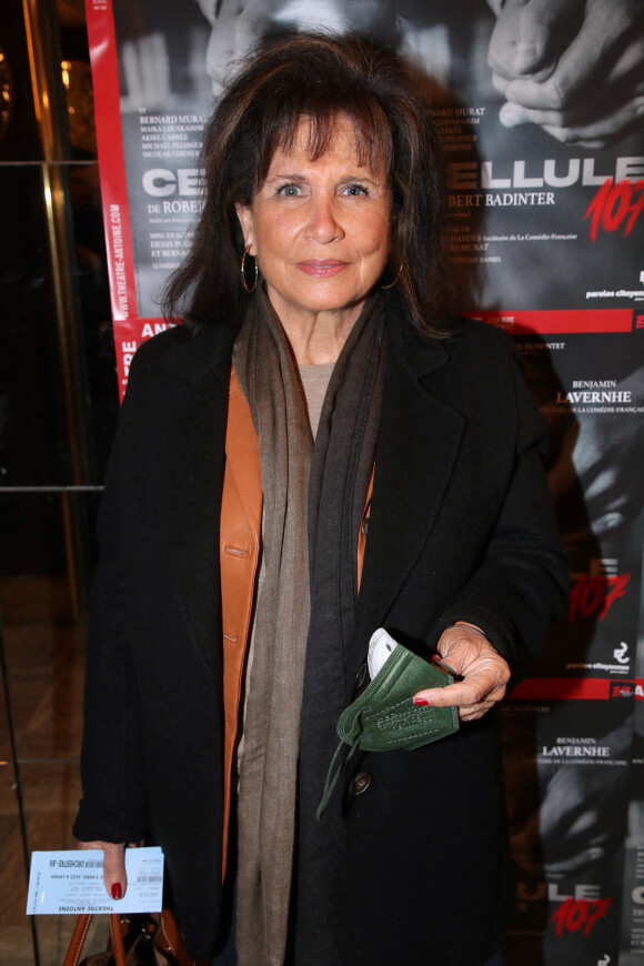 Exclusif - Anne Sinclair  - Générale de la pièce de théâtre "Cellule 107" au théâtre Antoine dans le cadre de la 5ème édition des "Paroles Citoyennes" à Paris le 03 Avril 2022. © Bertrand Rindoff/Bestimage 