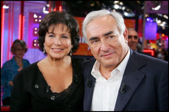 Anne Sainclair et Dominique Strauss-Kahn - Enregistrement de l'émission "Vivement dimanche". © Guillaume Gaffiot/Bestimage