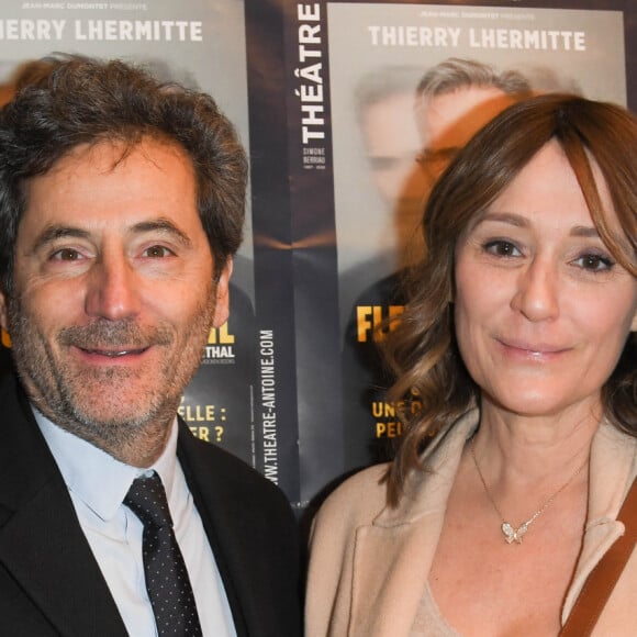 Exclusif - Daniela Lumbroso et son mari Eric Ghebali - Générale de la pièce "Fleurs de Soleil" au théâtre Antoine à Paris le 27 février 2020. © Coadic Guirec/Bestimage 