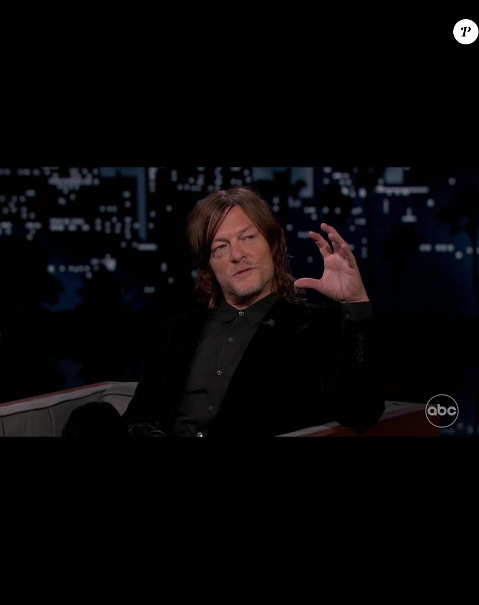 Norman Reedus sur le plateau de l'émission "Jimmy Kimmel Live!" à Los Angeles.
