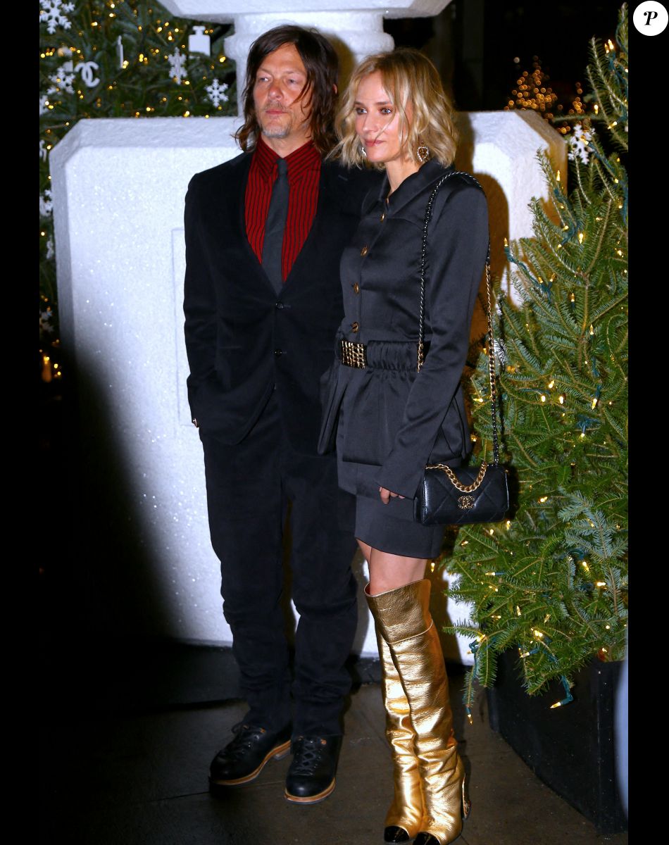 Norman Reedus et Diane Kruger assistent à la soirée du parfum Chanel N°5 à l'hôtel Standard. New York, le 10 décembre 2019.