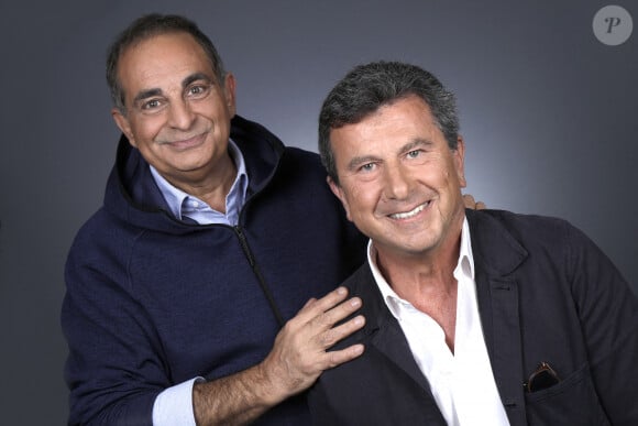 Portrait de Laurent Fontaine et Pascal Bataille, lors de l'enregistrement de l'émission "Chez Jordan". Le 28 septembre 2022 © Cédric Perrin / Bestimage.