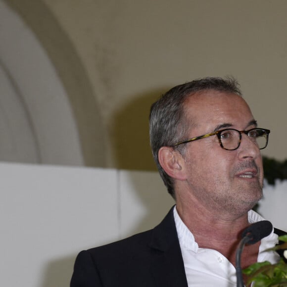 Baptême de la rose "Christophe Dechavanne" au Parc de Bagatelle à Paris le 16 juin 2016.