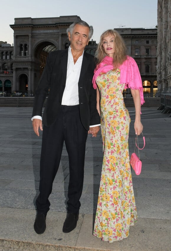 Bernard-Henri Lévy (BHL) et sa femme Arielle Dombasle à l'évènement "La Milanesiana 2020 - The Colors of our Life" à Milan, le 27 juillet 2020. 