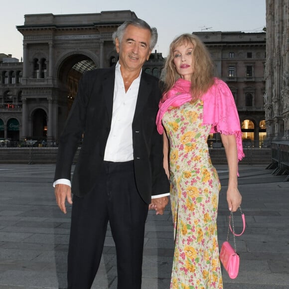 Bernard-Henri Lévy (BHL) et sa femme Arielle Dombasle à l'évènement "La Milanesiana 2020 - The Colors of our Life" à Milan, le 27 juillet 2020. 