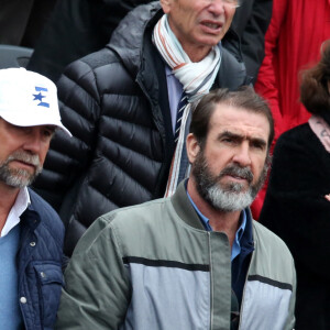 Joël, Jean-Marie et Eric Cantona Cantona dans les tribunes des internationaux de France de Roland Garros à Paris le 3 juin 2016. © Dominique Jacovides / Bestimage