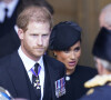 Le prince Harry et Meghan Markle - Procession cérémonielle du cercueil de la reine Elisabeth II du palais de Buckingham à Westminster Hall à Londres. Le 14 septembre 2022.