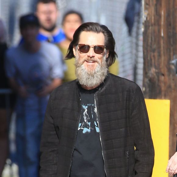 Jim Carrey arrive à l'émission 'Jimmy Kimmel Live' à Hollywood.