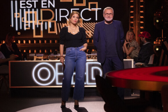 Léa Salamé, Laurent Ruquier - Sur le plateau de l'émission OEED (On Est En Direct) présentée par L.Salamé et L.Ruquier - Paris le 23/04/2022 - © Jack Tribeca / Bestimage.