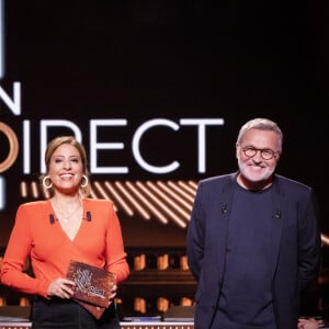 Léa Salamé, Laurent Ruquier - Sur le plateau de l'émission OEED (On Est En Direct) présentée par L.Salamé et L.Ruquier - Paris le 09/04/2022 - © Jack Tribeca / Bestimage.