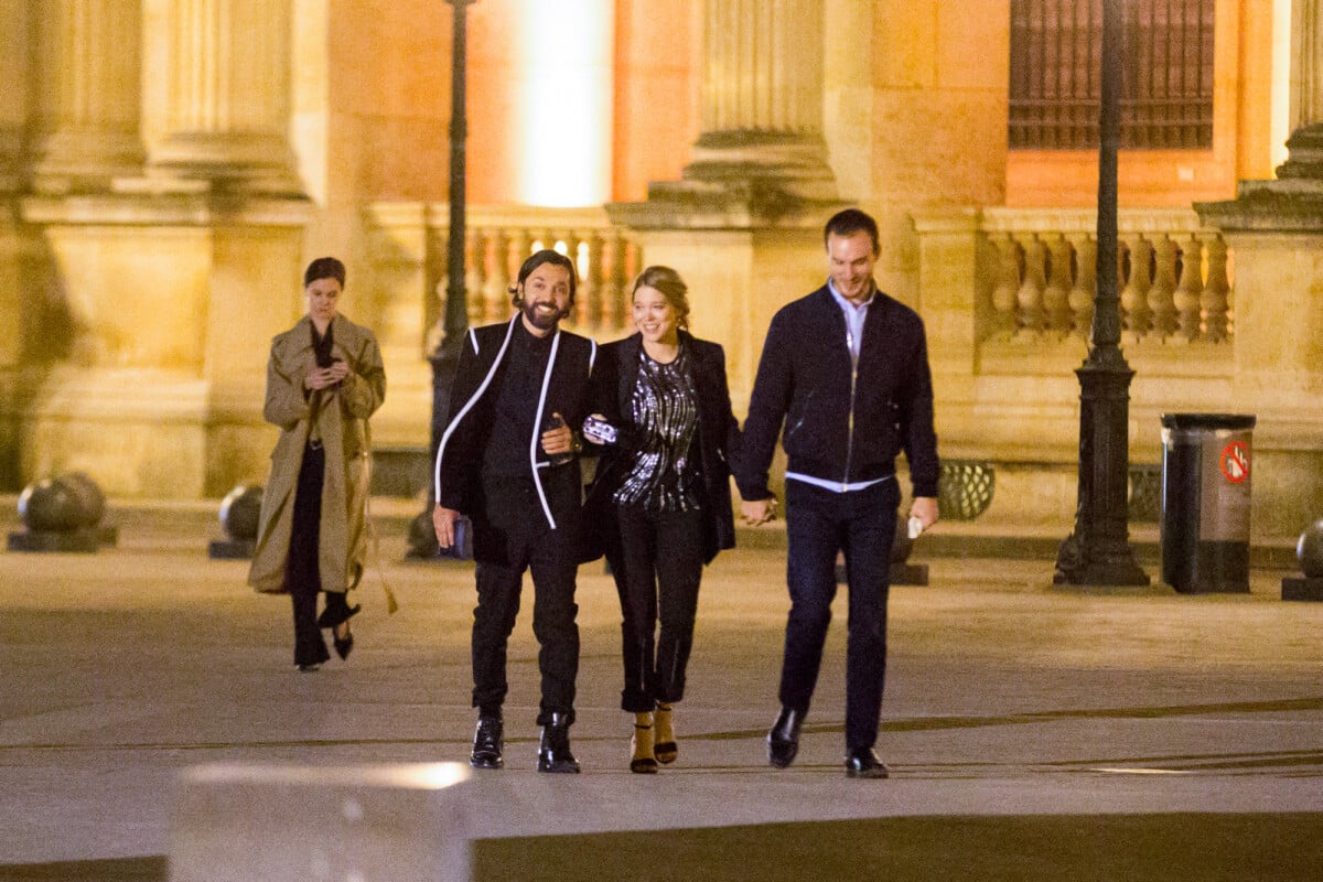 Photo Léa Seydoux et son compagnon André Meyer à la sortie du cocktail du dîner de