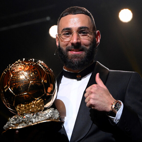 Karim Benzema (Ballon d'Or masculin 2022) - 66ème cérémonie du Ballon d'Or au Théâtre du Chatelet à Paris le 17 octobre 2022. © Stéphane Mantey via Bestimage