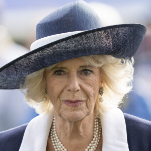 Camilla Parker Bowles, reine consort d'Angleterre lors du Quipco Champions Day à Ascot. 