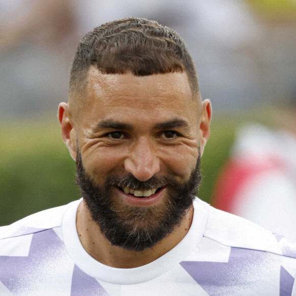 Karim Benzema lors d'un entrainement du Real Madrid à Pasadena. © Charles Baus/CSM via Zuma Press/Bestimage