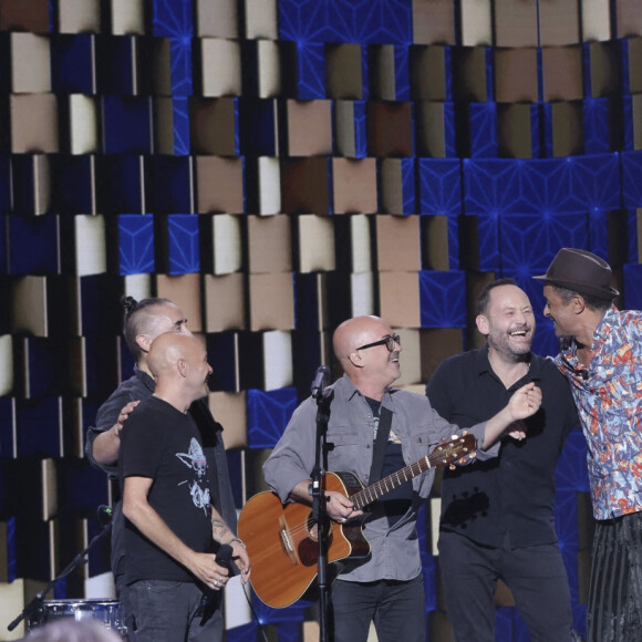 Exclusif - Tryo, Jacques Veneruso, Yannick Noah, Asa - Surprises - Enregistrement de l'émission "La boîte à secrets 13", présentée par F.Bollaert, diffusée le 21 octobre sur France 3. © Jack Tribeca / Bestimage