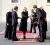 Le président Emmanuel Macron et sa femme Brigitte arrivent à la Cité du Vatican pour une Audience avec Sa Sainteté le Pape François le 24 octobre 2022. © Dominique Jacovides / Bestimage
