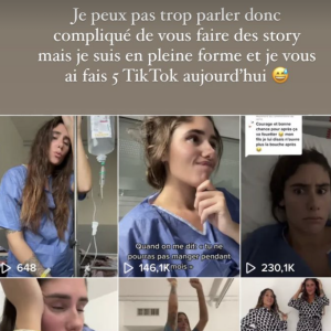 Jesta Hillmann à l'hôpital pour une opération des amygdales - Instagram