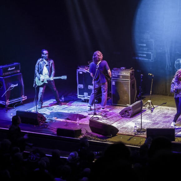 Exclusif - Sandrine Quétier et son groupe Molly Pepper - Le groupe Trust en concert à l'Olympia, le 19 octobre 2022. © Jack Tribeca / Bestimage