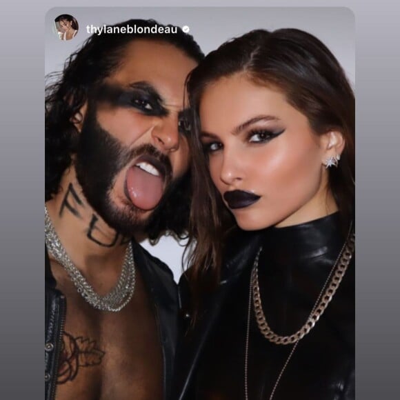 Thylane Blondeau avec son chéri Ben Attal sur Instagram pour Halloween.