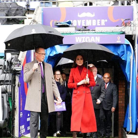 La princesse de Galles assiste au match de rugby entre l'Angleterre et la Papouasie Nouvelle-Guinéea, pour les matchs tests avant la coupe du monde 2023. Le 5 novembre 2022. @ Martin Rickett/PA Wire