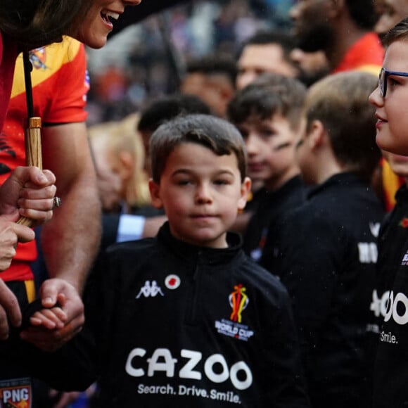 La princesse de Galles assiste au match de rugby entre l'Angleterre et la Papouasie Nouvelle-Guinéea, pour les matchs tests avant la coupe du monde 2023. Le 5 novembre 2022. @ Martin Rickett/PA Wire