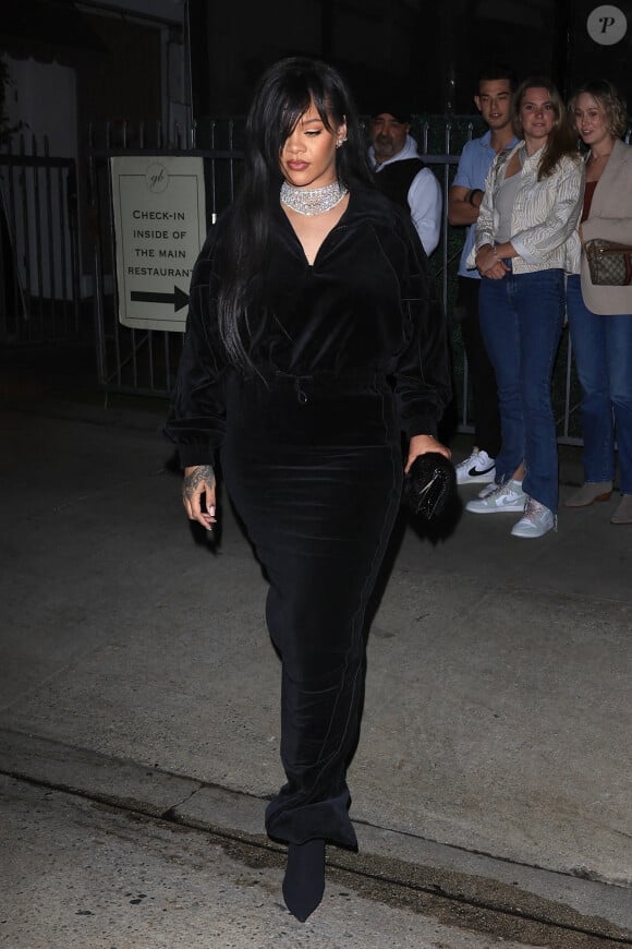 Exclusif - Rihanna a dîné au restaurant "Giorgio Baldi" à Santa Monica le 30 septembre 2022. 