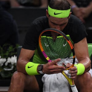 Tommy Paul remporte son match face à Rafael Nadal lors du tournoi de tennis "Rolex Paris Masters 2022" à Bercy AccorHotels Arena à Paris le 2 novembre 2022. 