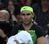 Tommy Paul remporte son match face à Rafael Nadal lors du tournoi de tennis "Rolex Paris Masters 2022" à Bercy AccorHotels Arena à Paris le 2 novembre 2022. 