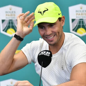 Conférence de presse de Rafael Nadal lors du tournoi de tennis "Rolex Paris Masters 2022" à Bercy AccorHotels Arena à Paris, le1er novembre 2022. © Veeren Ramsamy / Bestimage 