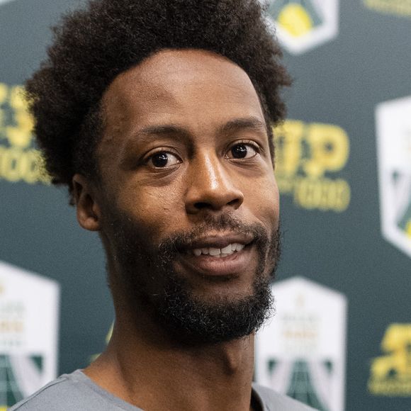 Gaël Monfils en conférence de presse lors du tournoi Rolex Paris Masters 2019, le 30 octobre 2019. © Perusseau-Veeren/Bestimage