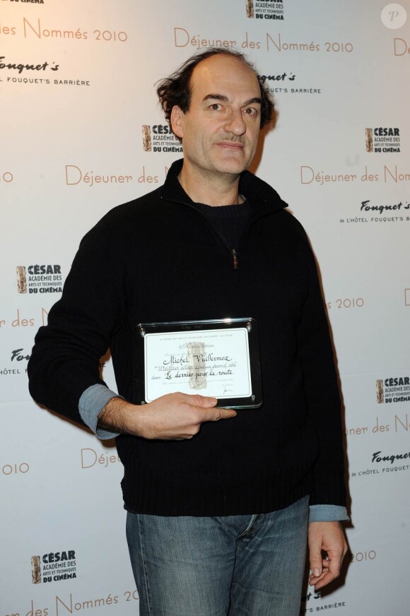 Michel Vuillermoz lors du traditionnel déjeuner entre nominés aux Césars le 13 février 2010 au Fouquet's à Paris