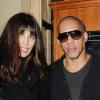 JoeyStarr et Maïwenn, très complices, lors du traditionnel déjeuner entre nominés aux Césars le 13 février 2010 au Fouquet's à Paris