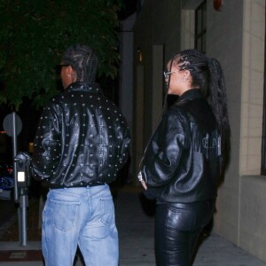 Exclusif - Rihanna et son compagnon ASAP Rocky profitent d'une soirée romantique au restaurant Issima à West Hollywood, Los Angeles, le 10 novembre 2022.