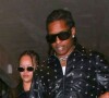 Exclusif - Rihanna et son compagnon ASAP Rocky profitent d'une soirée romantique au restaurant Issima à West Hollywood, Los Angeles, le 10 novembre 2022.
