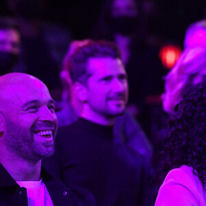 Franck Gastambide et Sabrina Ouazani - Soirée de gala du Jamel Comedie Club au Paradis Latin avec Canal+ à Paris, le 8 octobre 2020. © RACHID BELLAK / BESTIMAGE 