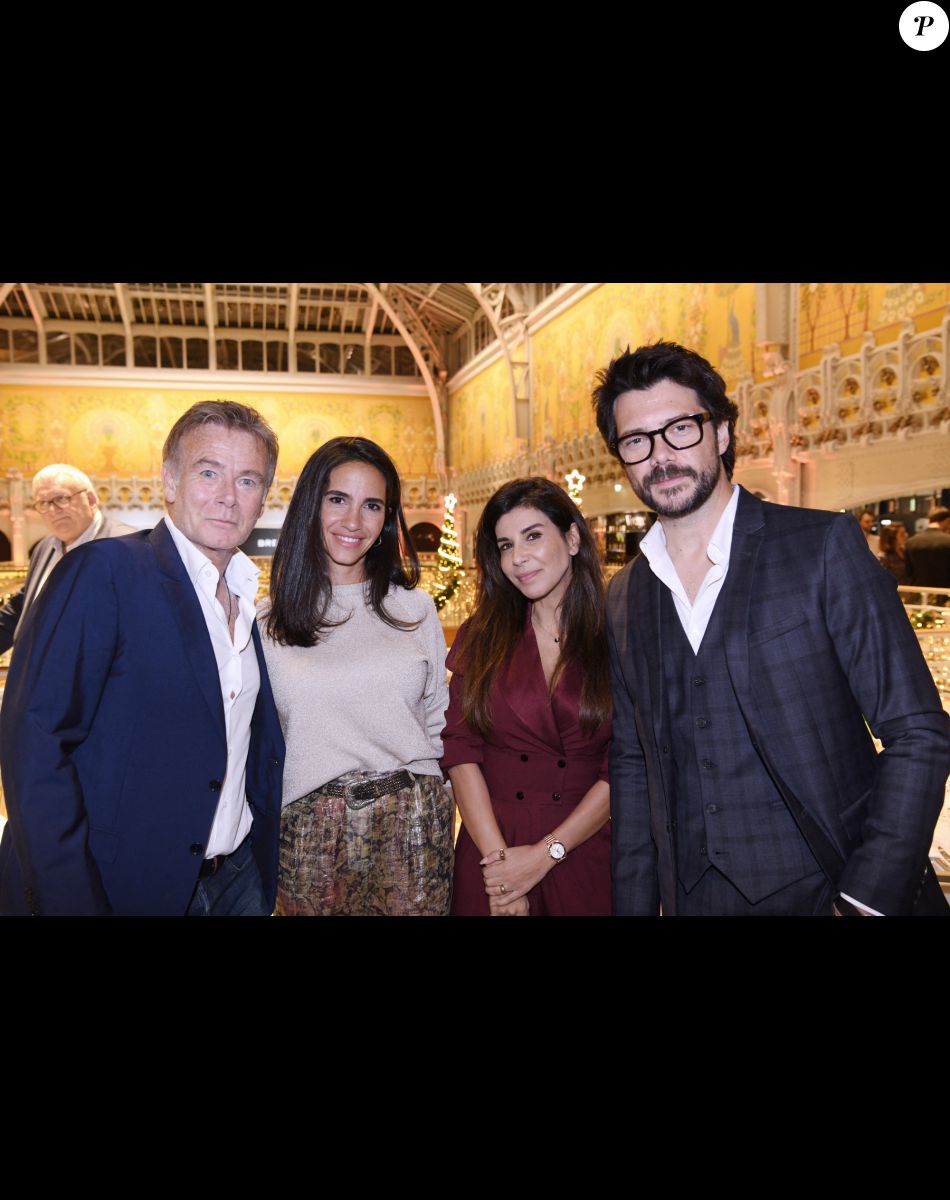 Exclusif - Franck Dubosc et sa femme Danièle, Reem Kherici, Alvaro Morte (La casa de papel) - Dîner de charité Breitling à la Samaritaine pour l'association "Premiers de Cordée" à Paris, le 14 novembre 2022. © Rachid Bellak/Bestimage