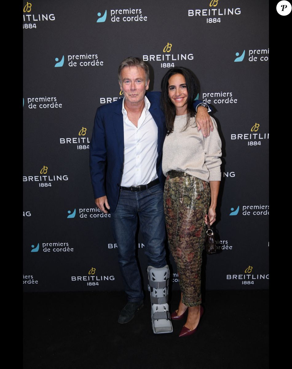 Exclusif - Franck Dubosc et sa femme Danièle - Dîner de charité Breitling à la Samaritaine pour l'association "Premiers de Cordée" à Paris, le 14 novembre 2022. © Rachid Bellak/Bestimage