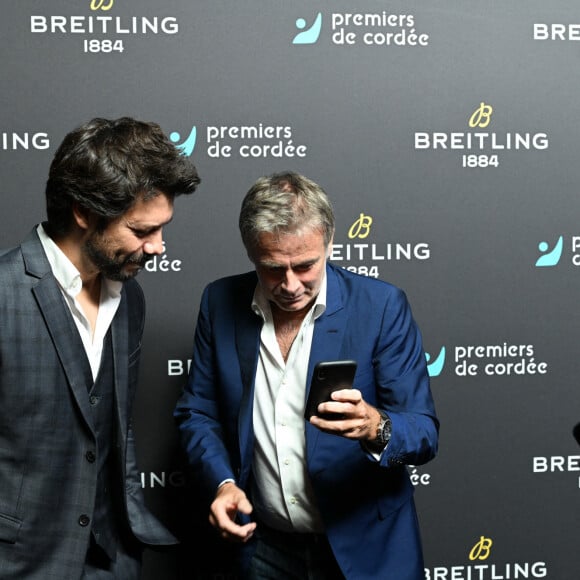 Exclusif - Alvaro Morte (La casa de papel), Franck Dubosc - Dîner de charité Breitling à la Samaritaine pour l'association "Premiers de Cordée" à Paris, le 14 novembre 2022. © Rachid Bellak/Bestimage