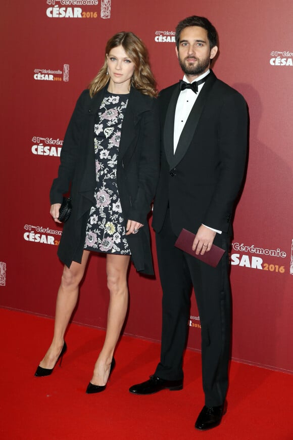 Dimitri Rassam et sa femme Masha Rassam - Photocall lors de la 41e cérémonie des César au théâtre du Châtelet à Paris, le 26 février 2016. © Borde-Jacovides/Bestimage
